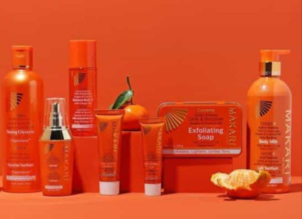 Coffret cadeau 7 produits de soin tonifiant intense à l'huile de carotte et d'argan de Makari Extreme Active
