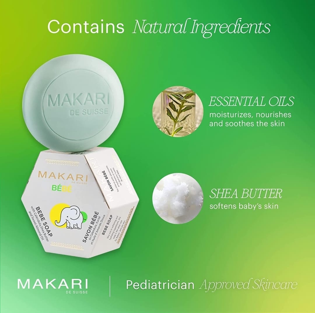 Savon doux hydratant pour bébé Makari