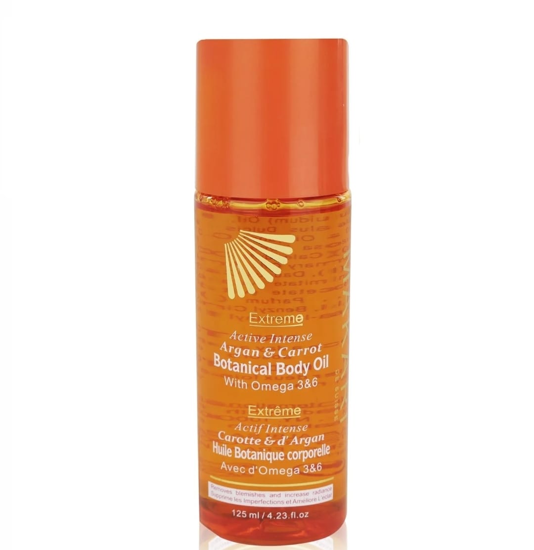 Huile corporelle botanique à l'argan et à la carotte Makari Extreme