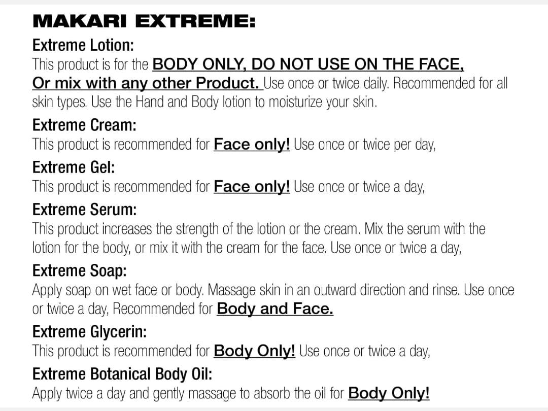 Makari Naturalle Carotonic Extreme BODY GLYCERIN 16,6 Oz – Hydrate et illumine