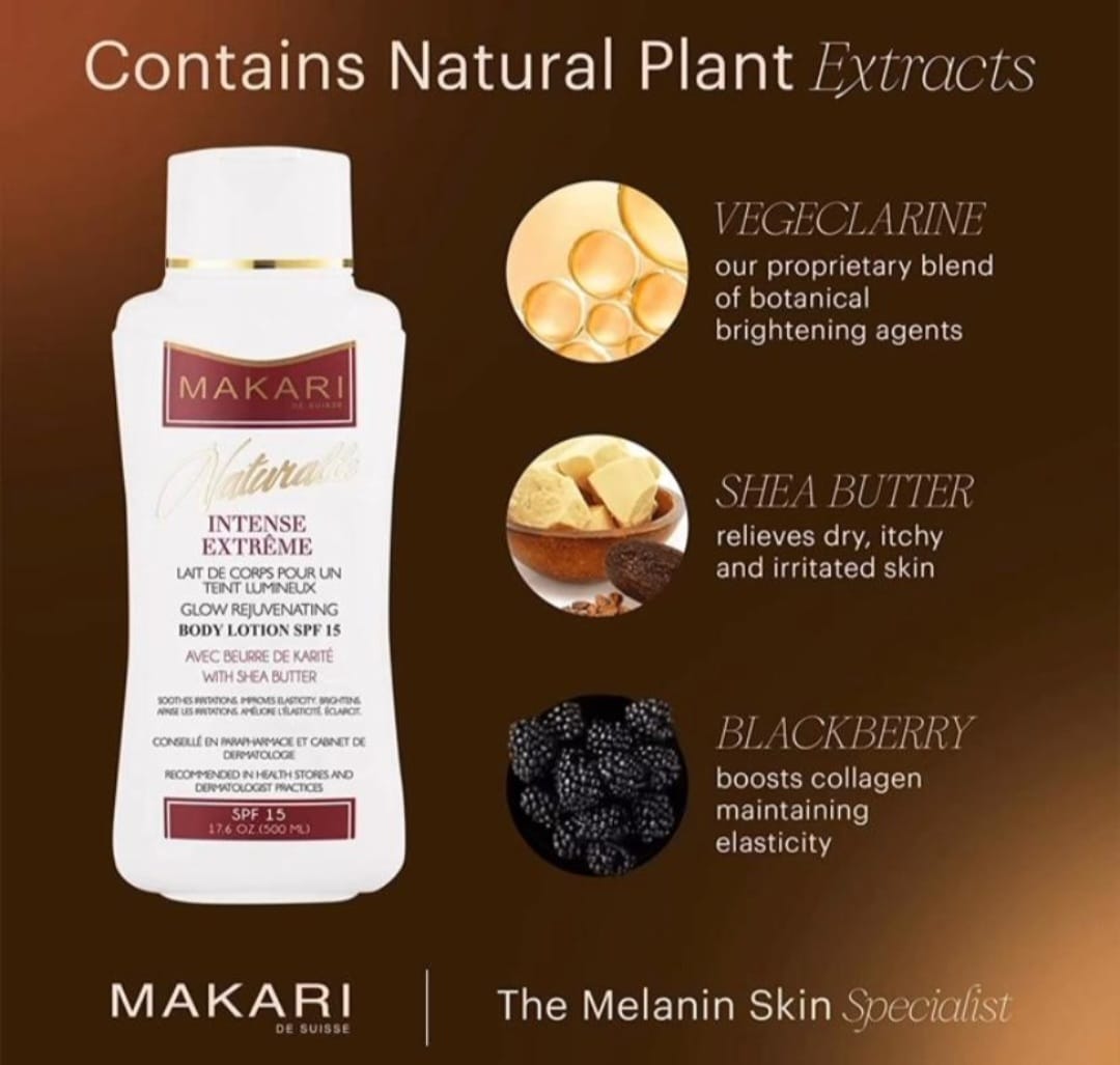 Lotion corporelle éclaircissante intense Makari Naturalle 17,6 oz
