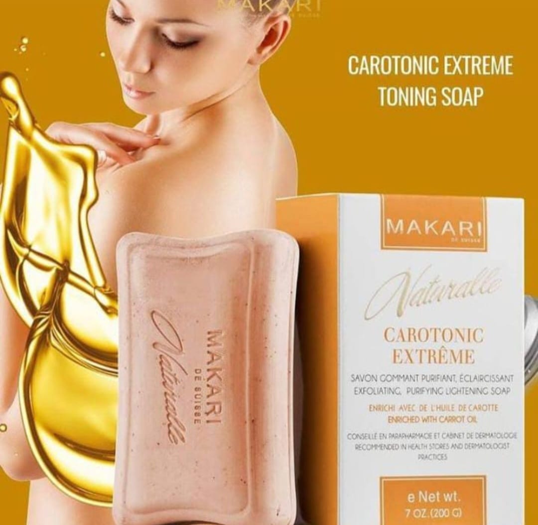 Savon éclaircissant extrême Makari Naturalle Carotonic 7oz. – Savon exfoliant