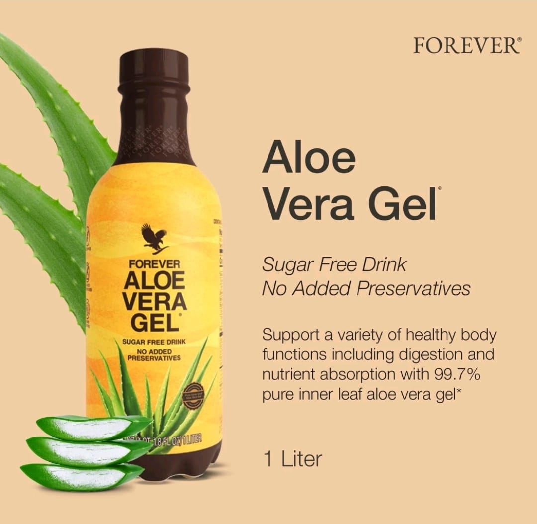 Forever Living - Aloe Vera Gel, Pure Inner Leaf Juice, 100% Sugar-Free Drink No Added Preservatives