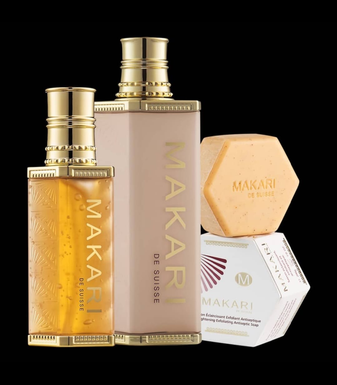 Lait éclaircissant Makari Classic Premium+Beauty SkinBrightening Milk4,75 fl.oz–Coffret cadeau éclaircissant