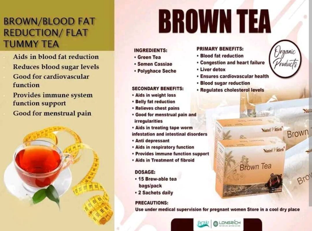 Longrich Brown Tea/ Longrich NutriVRich Tianjiang Tea / Blood Fat Reducing tea