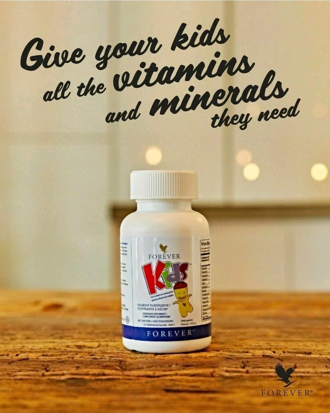 Forever Living Kids® Chewable Multivitamin - Grape Flavor for Healthy Growth and Development - No Artificial Flavors - 120 Tablets