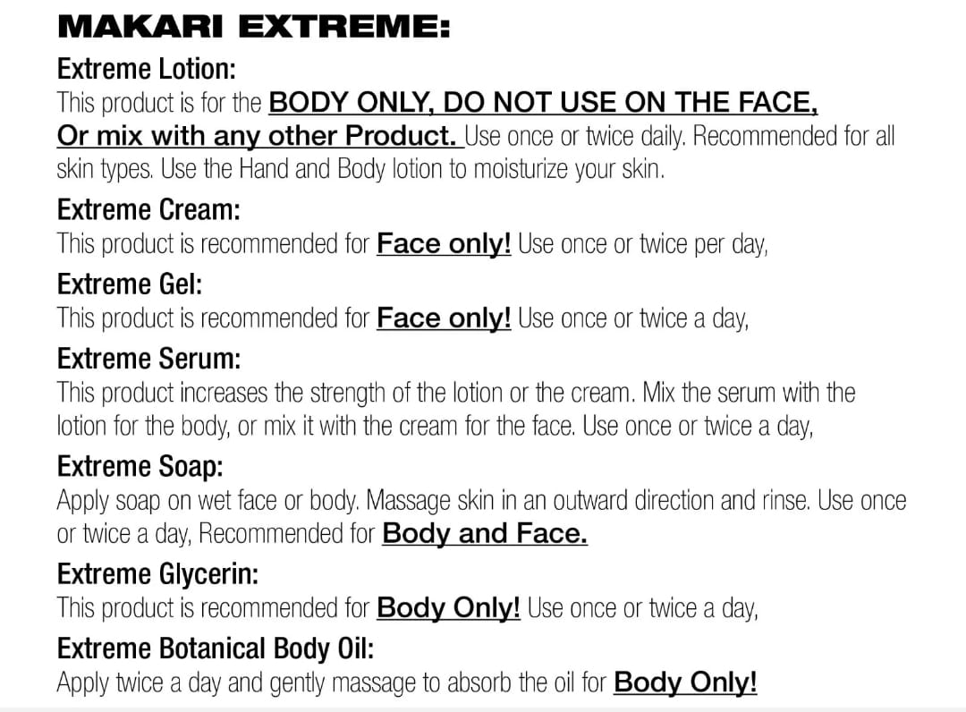 Coffret cadeau 7 produits de soin tonifiant intense à l'huile de carotte et d'argan de Makari Extreme Active