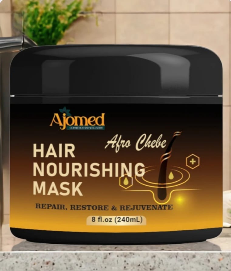 Chebe Hair Nourishing Mask - Hair Nourisher for Hair Short or Long, Hair Nourisher for Men, Essential Nourisher for Every Man's Hair - 8 Fl. Oz