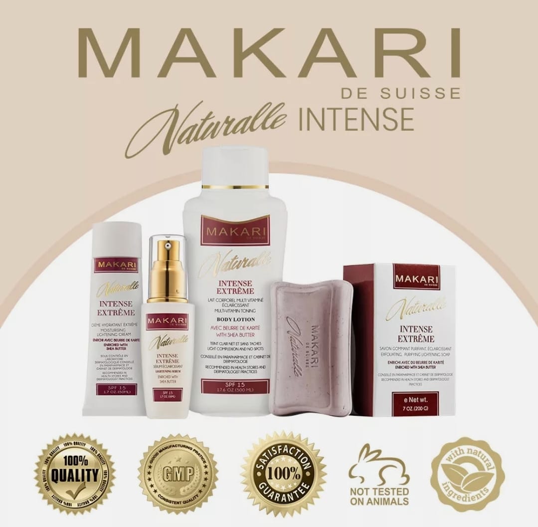 Coffret de 4 produits éclaircissants intenses Makari Natural Extreme