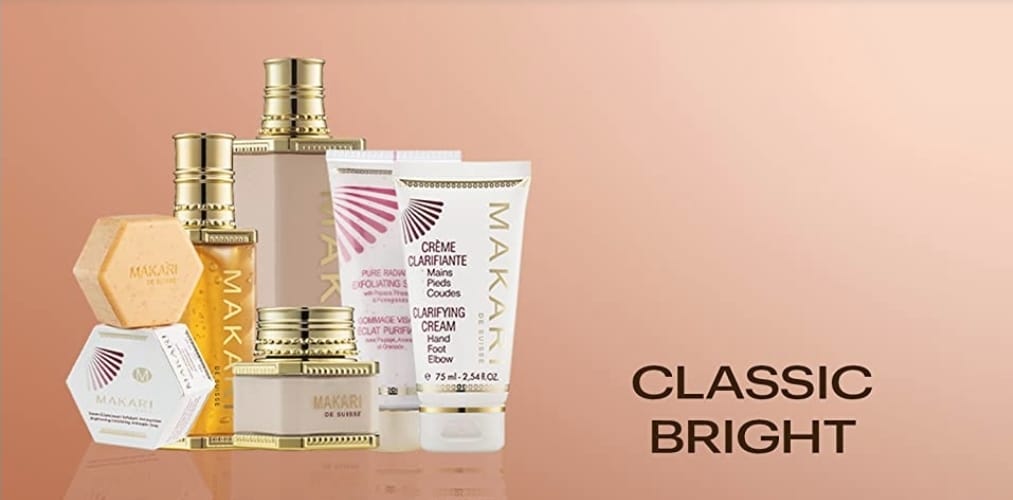 Lait éclaircissant Makari Classic Premium+Beauty SkinBrightening Milk4,75 fl.oz–Coffret cadeau éclaircissant