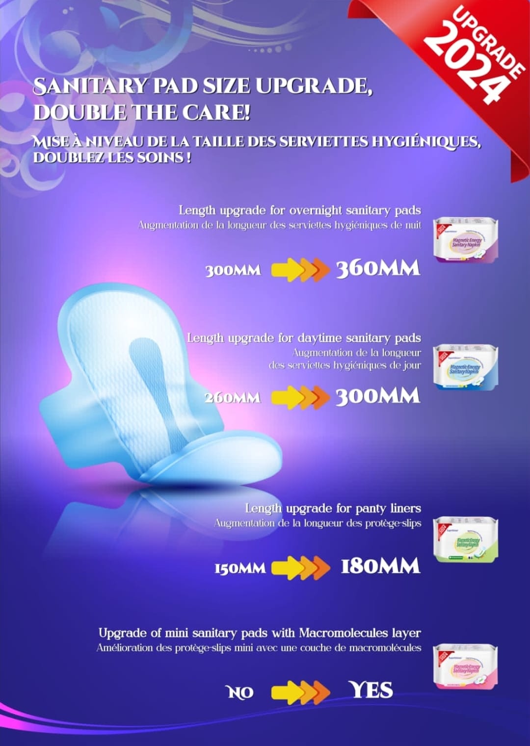 Longrich Sanitary Pad Magnetic Energy Sanitary Napkin Night Use Box