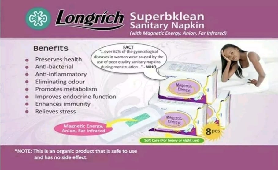 Longrich Sanitary Pad Magnetic Energy Sanitary Napkin Night Use Box