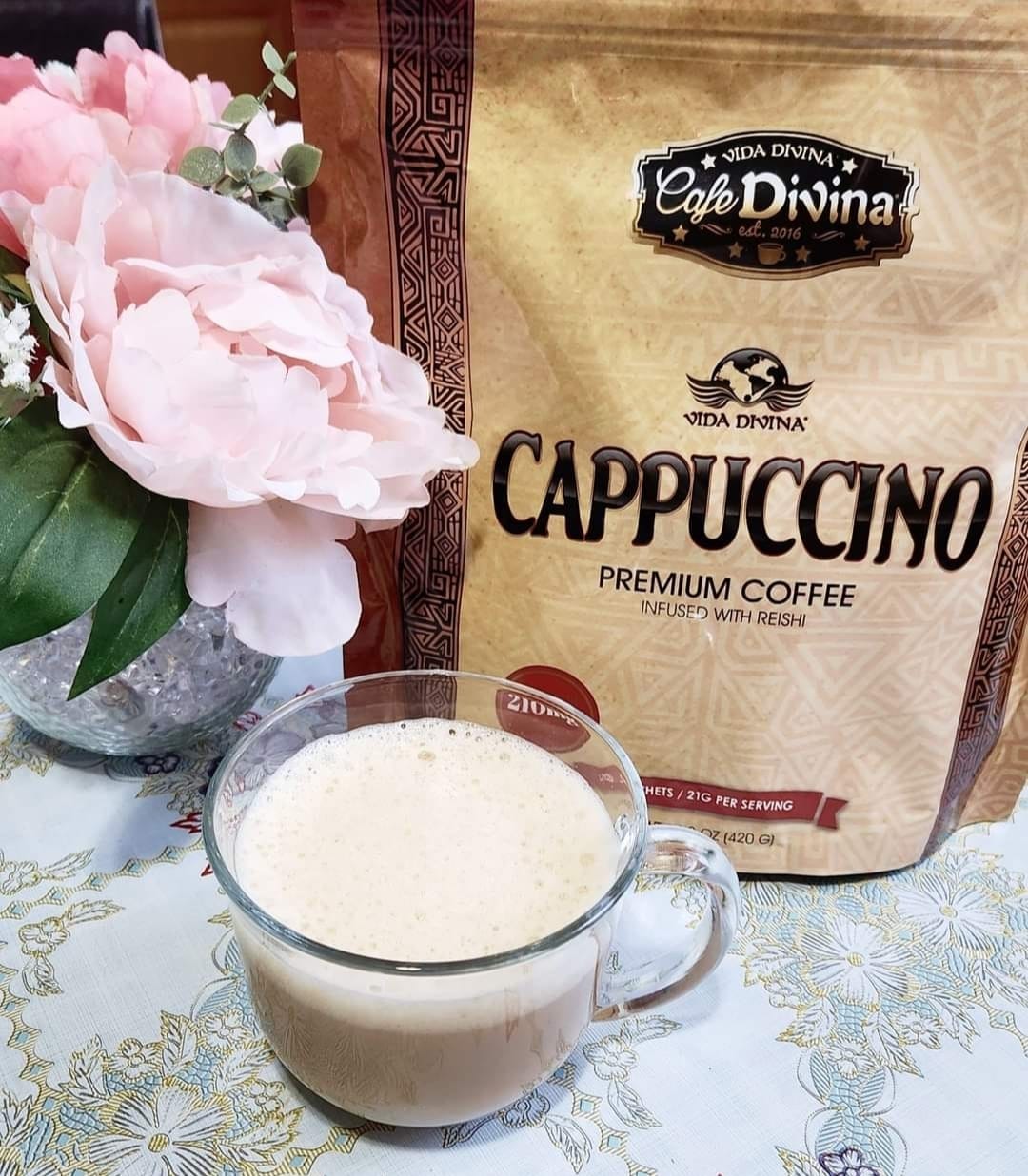 Vida DIVINA CAFE DIVINA CAPPUCCINO PREMIUM TOFFEE INFUSED WITH REISHI ...