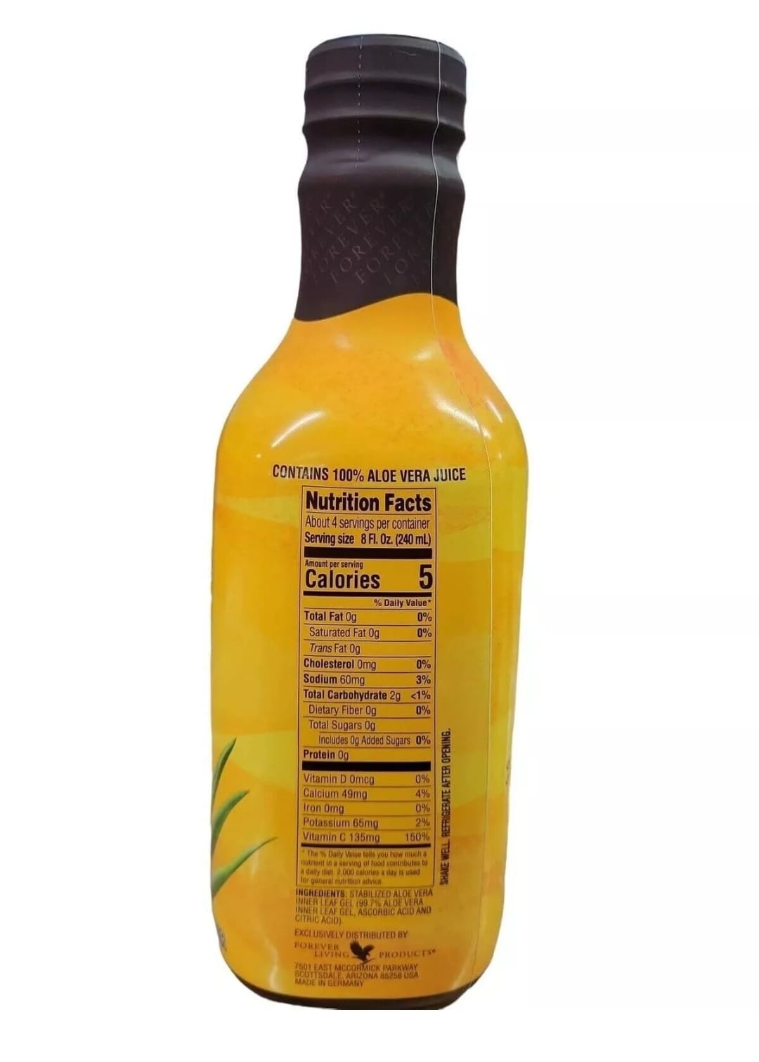 Forever Living - Aloe Vera Gel, Pure Inner Leaf Juice, 100% Sugar-Free Drink No Added Preservatives
