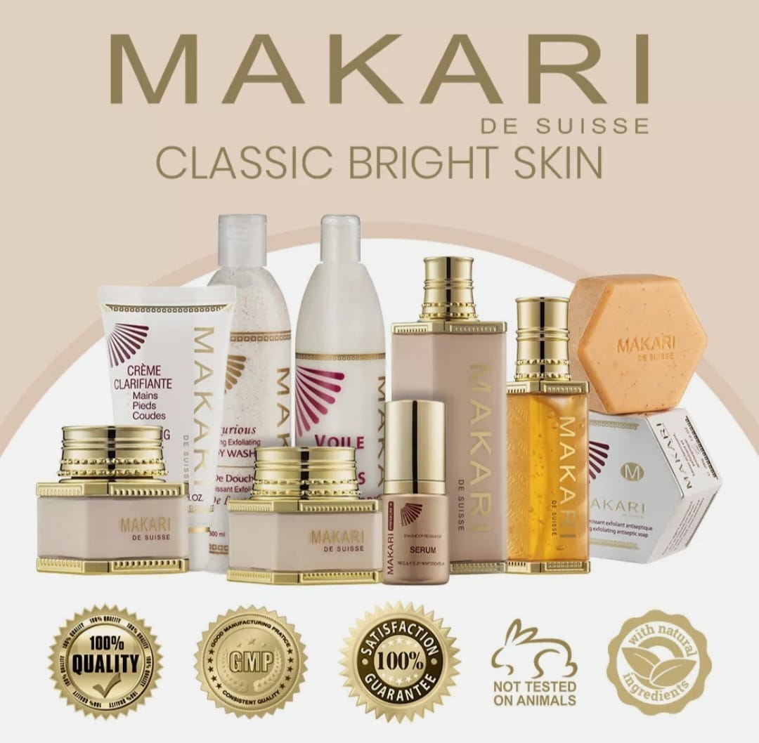 Lait éclaircissant Makari Classic Premium+Beauty SkinBrightening Milk4,75 fl.oz–Coffret cadeau éclaircissant