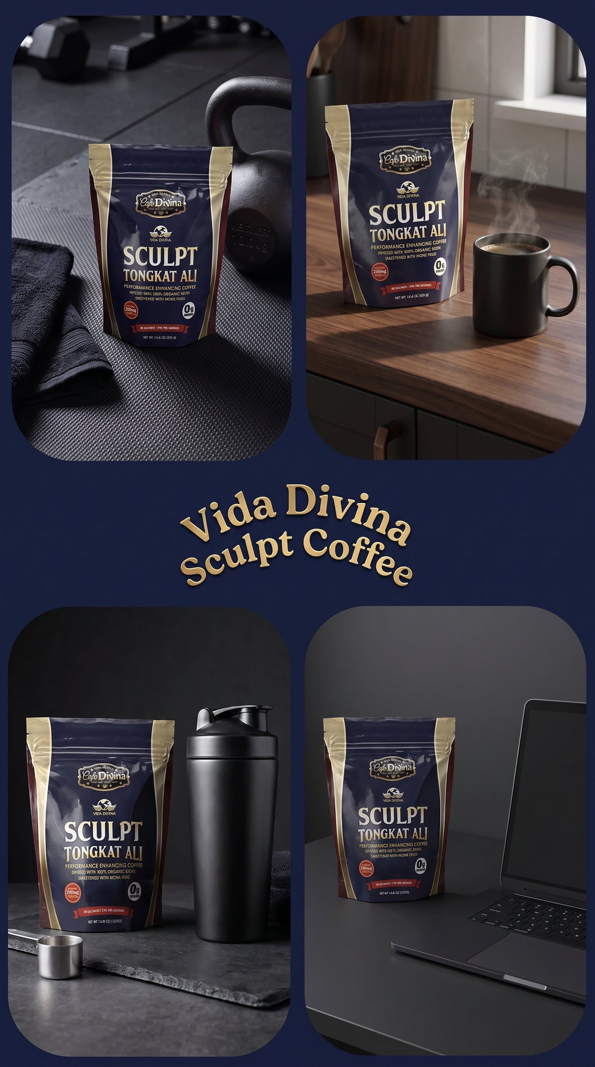 Café Vida Divina 1 bolsa Sculpt Tongakt Ali CAFFE