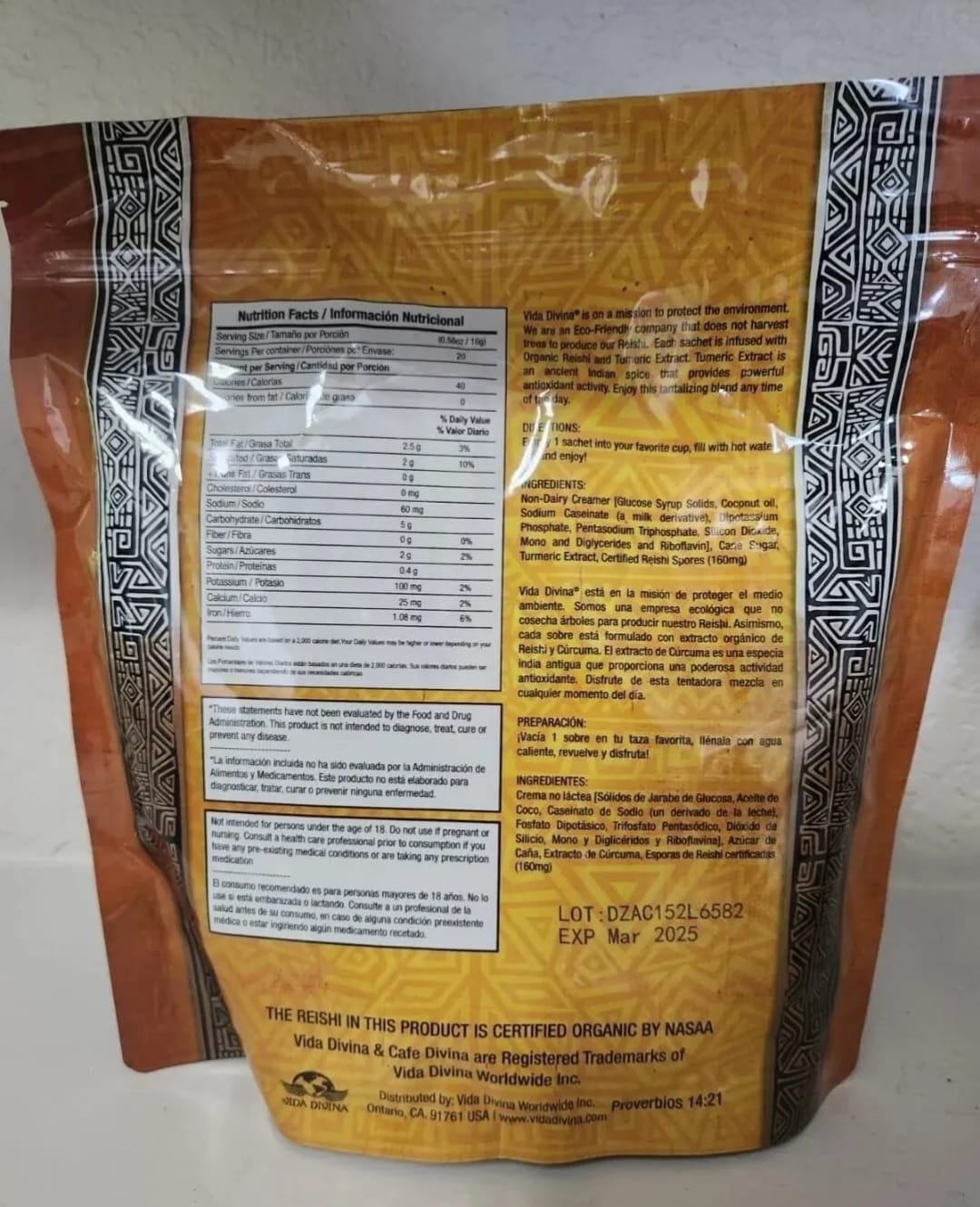 Coffee Dorado Latte cúrcuma - sabor latino