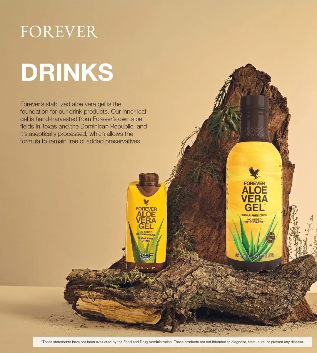 Forever Living - Aloe Vera Gel, Pure Inner Leaf Juice, 100% Sugar-Free Drink No Added Preservatives