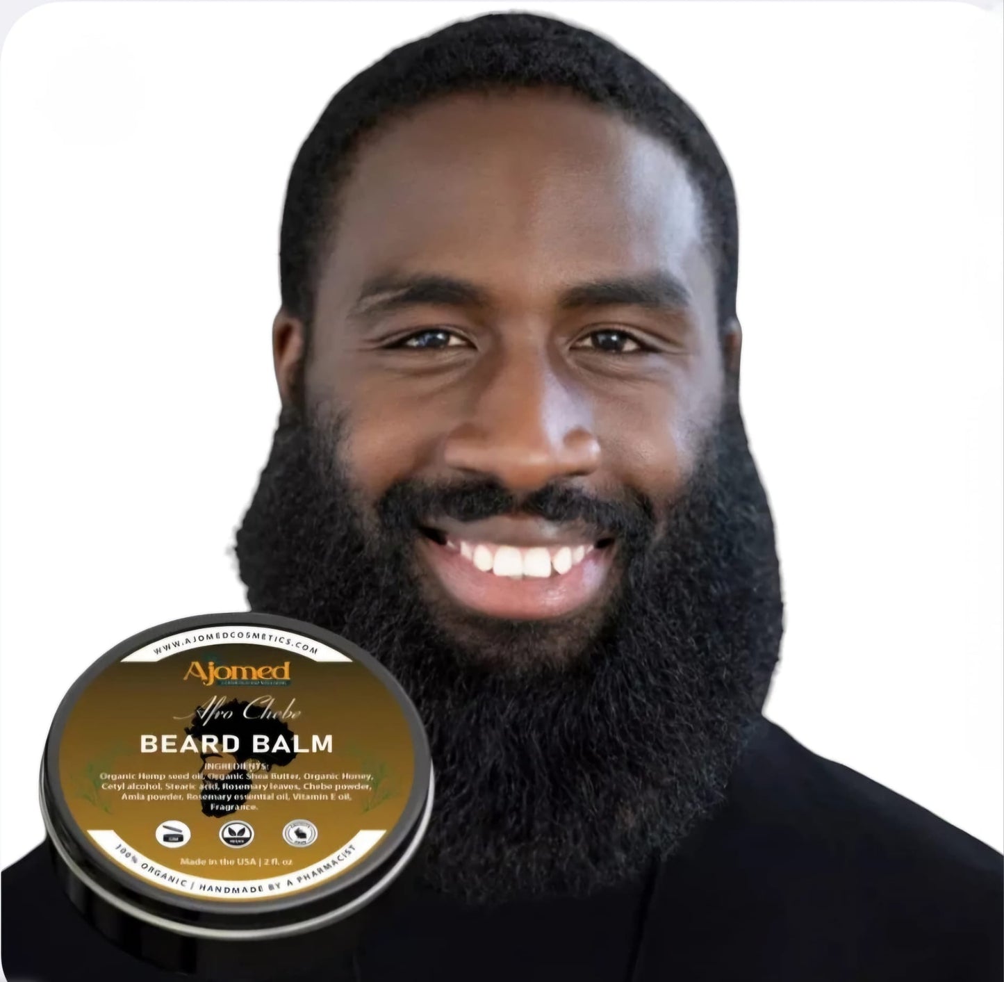 Chebe Beard Balm - Cleansing Balm for Beards Short or Long, Beard Conditioner for Men, Essential Moisturizer for Every Man's Beard