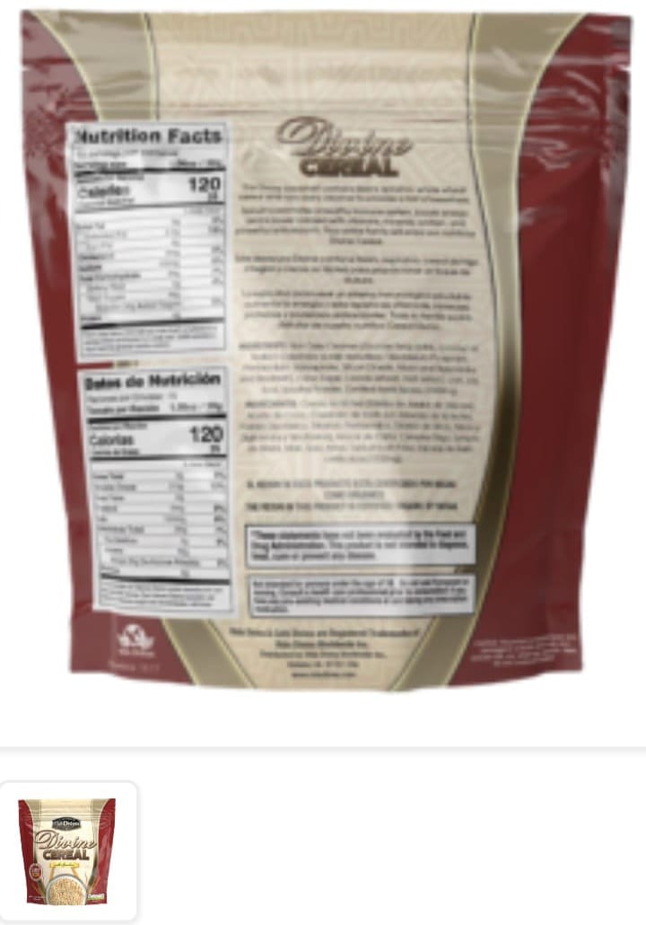 VIDA DIVINA DIVINE CEREAL With Spirulina Net Wt 30g/ Sachet