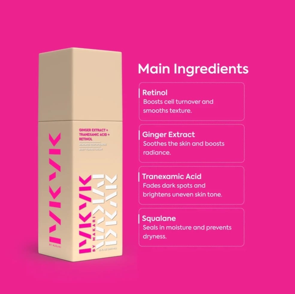 GINGER EXTRACT + TRANEXAMIC ACID + RETINOL BODY TONING CREAM - IYKYK