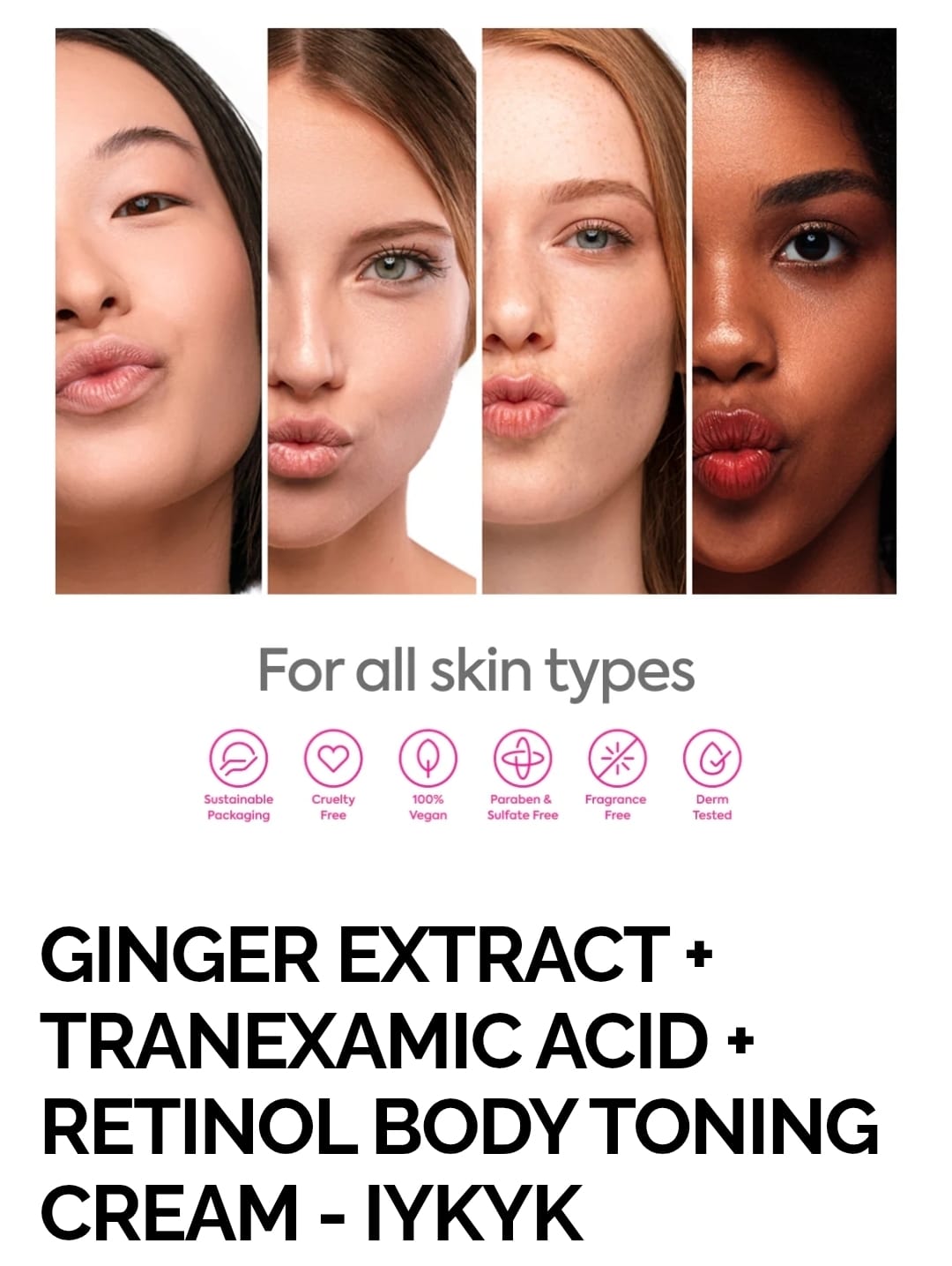 GINGER EXTRACT + TRANEXAMIC ACID + RETINOL BODY TONING CREAM - IYKYK