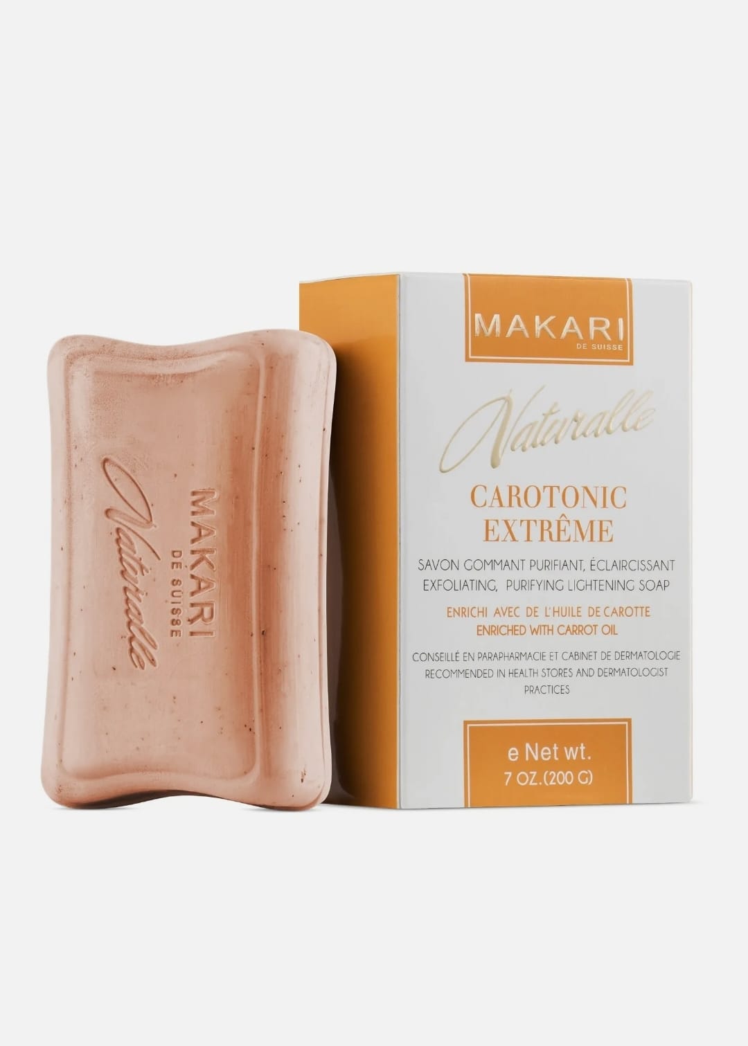 Savon éclaircissant extrême Makari Naturalle Carotonic 7oz. – Savon exfoliant
