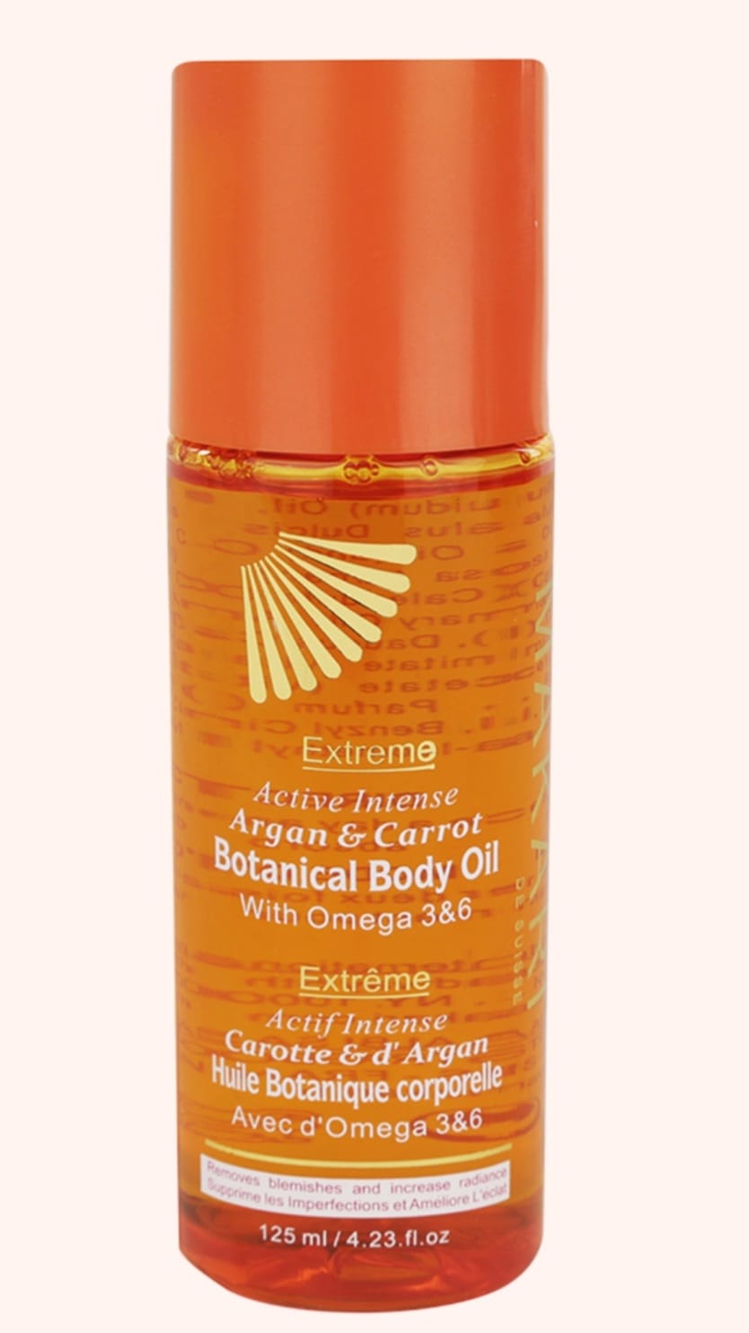 Huile corporelle botanique à l'argan et à la carotte Makari Extreme