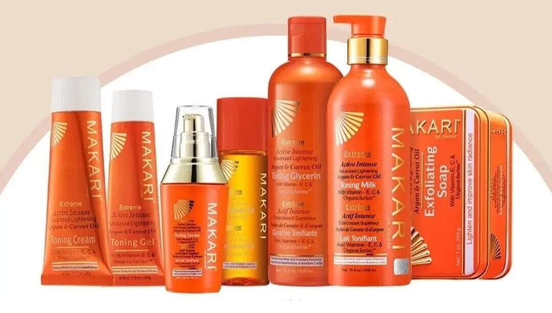 Coffret cadeau 7 produits de soin tonifiant intense à l'huile de carotte et d'argan de Makari Extreme Active