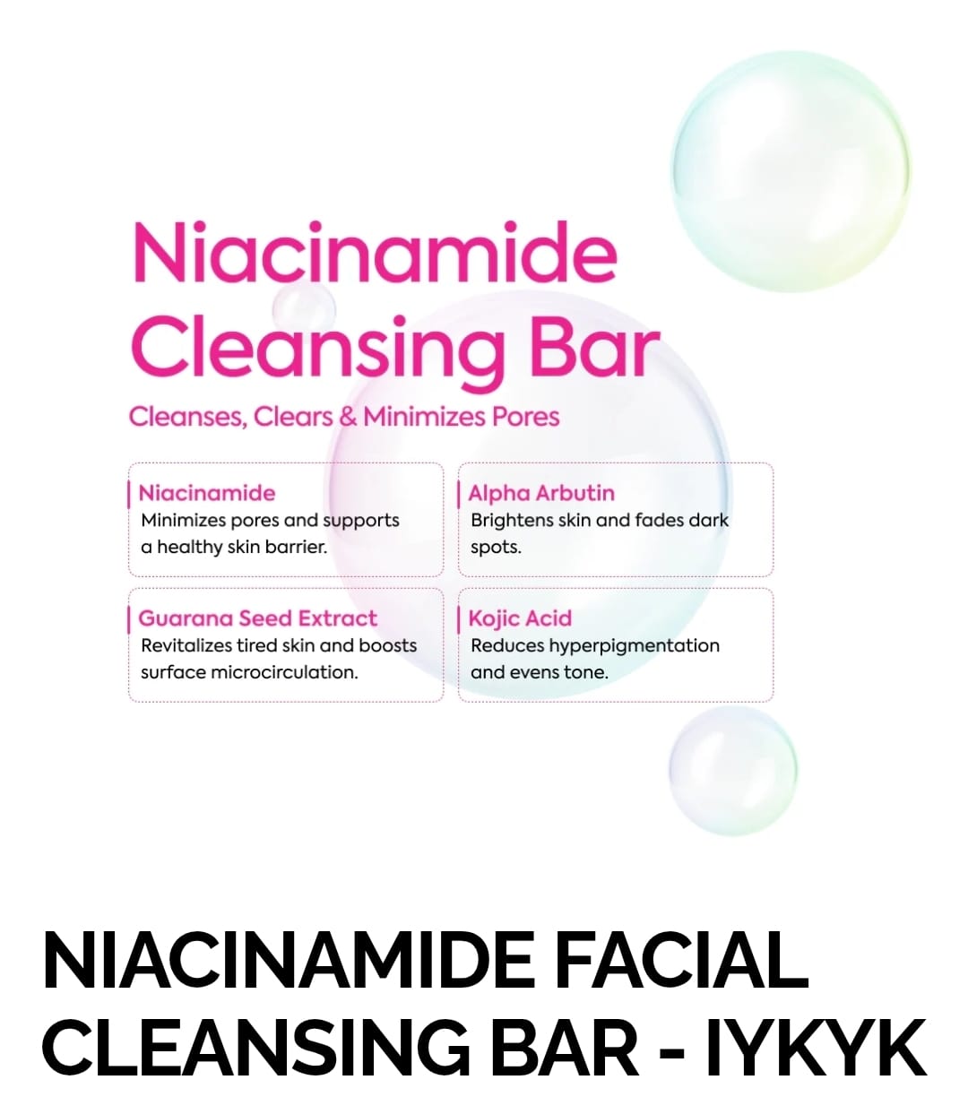 NIACINAMIDE FACIAL CLEANSING BAR - IYKYK