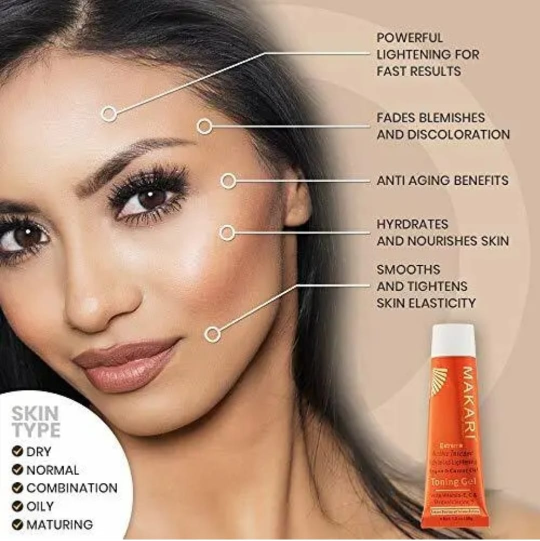 Gel tonifiant extrême à l'huile d'argan et de carotte Makari