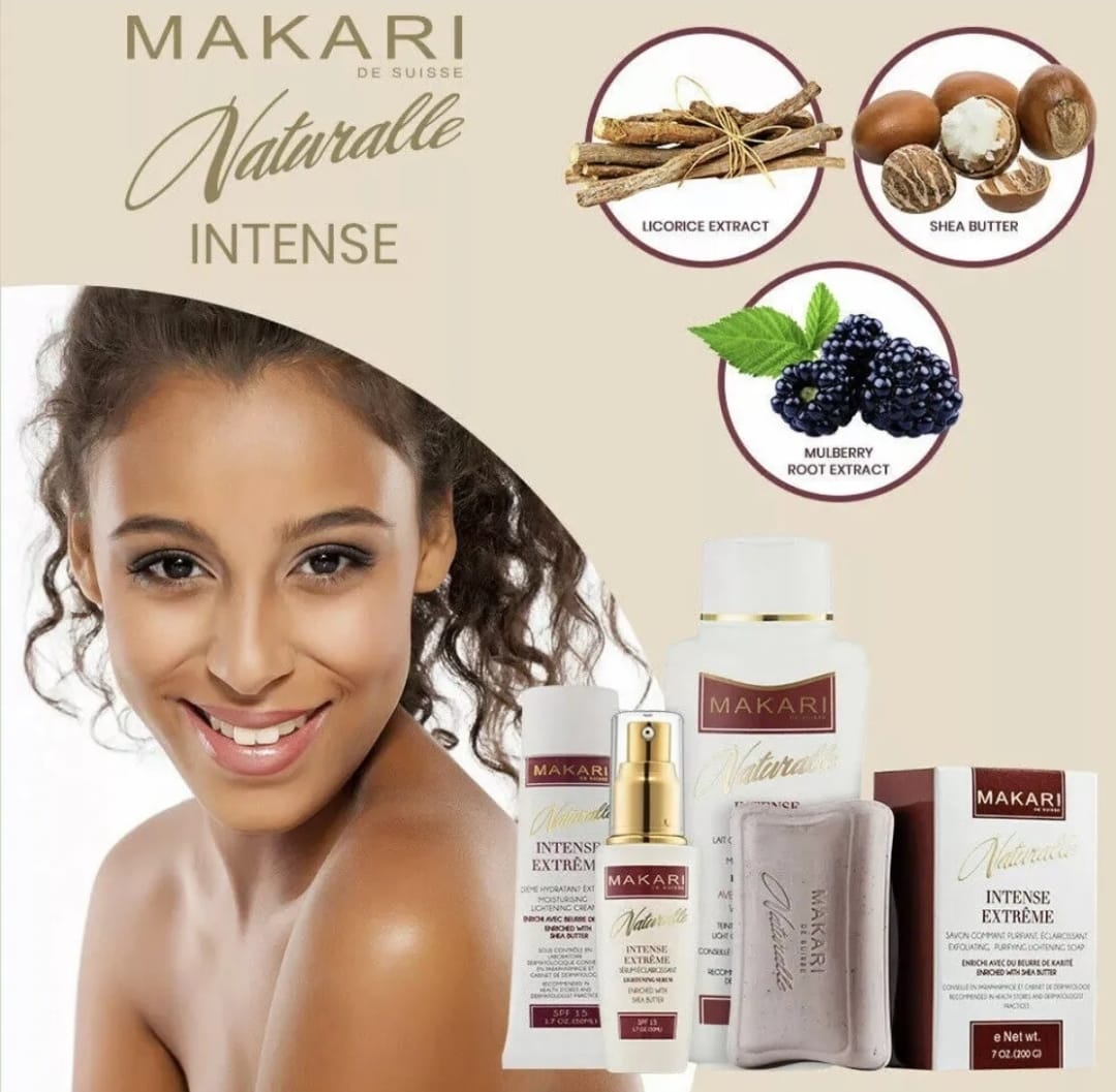 Savon éclaircissant intense Makari Naturalle 7 oz – Exfoliant purifiant