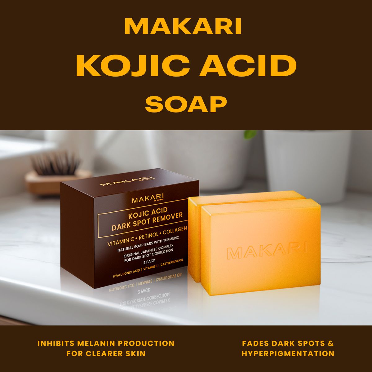 Makari Kojic Acid Dark Spot Remover For Dark Spots Correction gives you a balanced, more even Tone & Healthy glow.