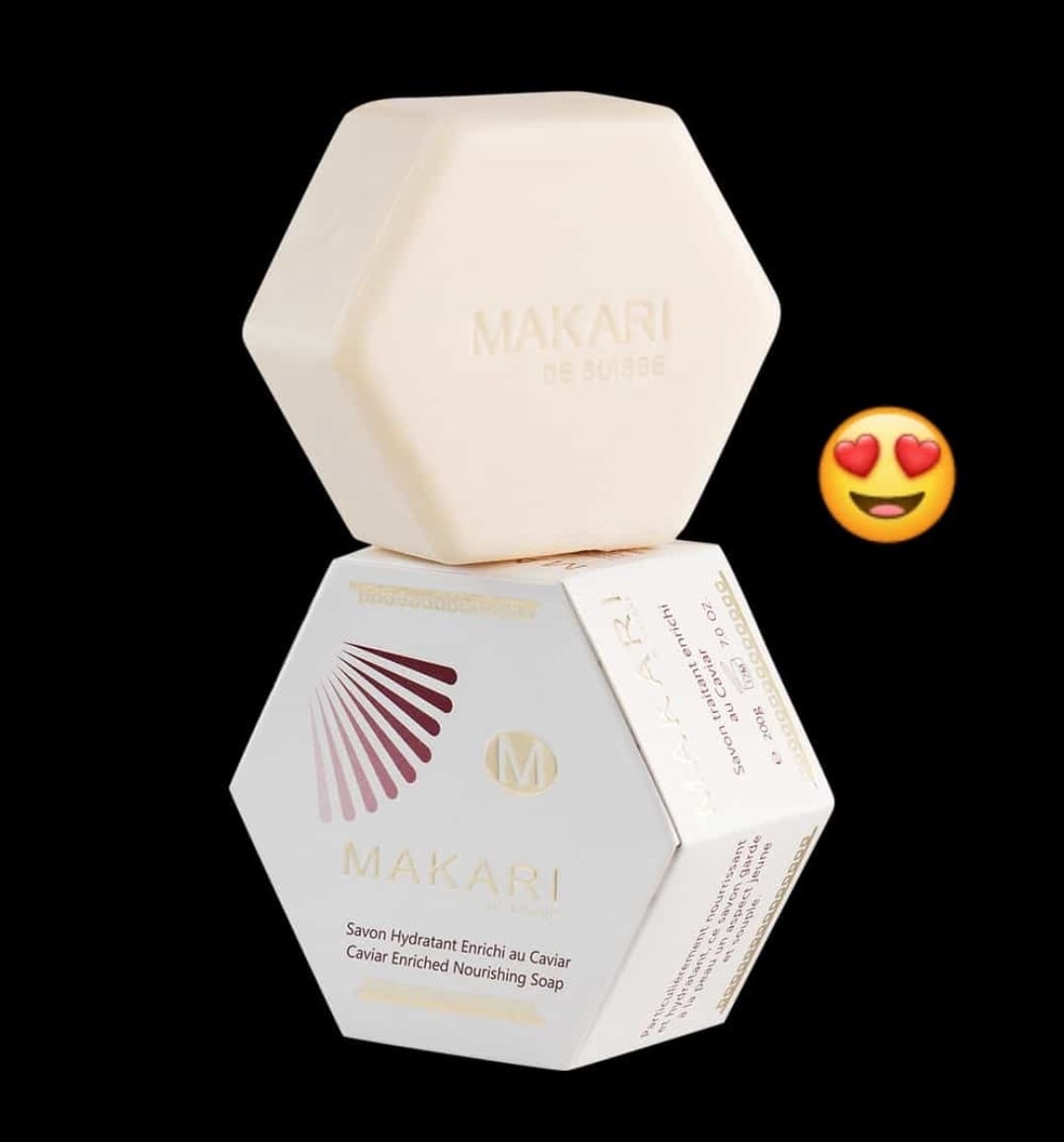 Savon de soin enrichi au caviar classique Makari 7,0 oz – Savon en barre hydratant et éclaircissant pour le visage et le corps – Nettoyant anti-âge qui combat la sécheresse, le teint terne, les rides et les imperfections