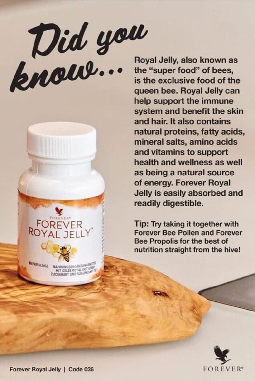Forever ROYAL JELLY - Immune Support & Increase Energy