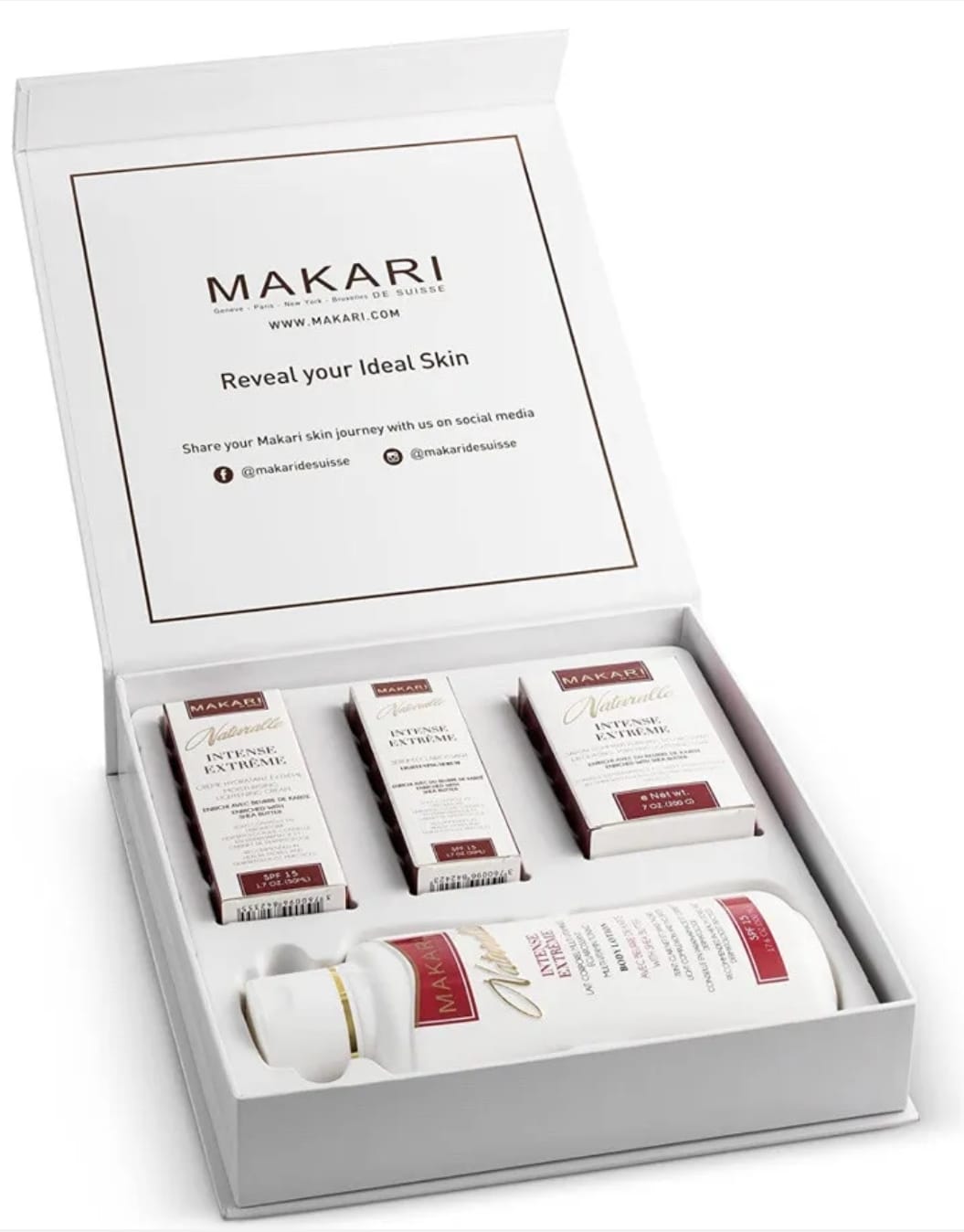 Coffret de 4 produits éclaircissants intenses Makari Natural Extreme