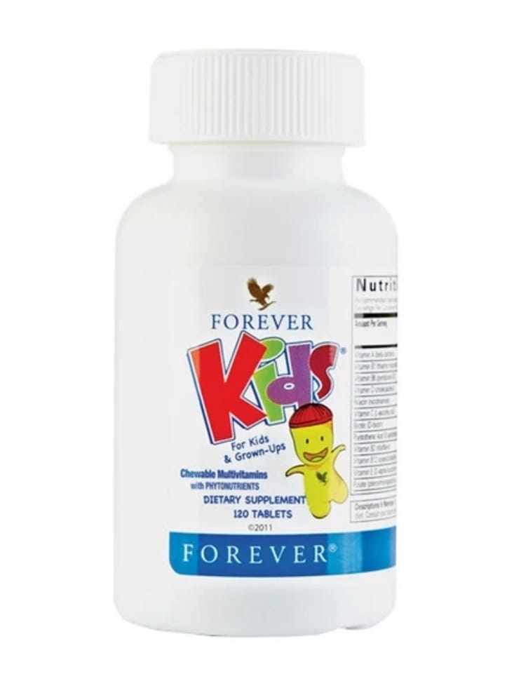 Forever Living Kids® Chewable Multivitamin - Grape Flavor for Healthy Growth and Development - No Artificial Flavors - 120 Tablets