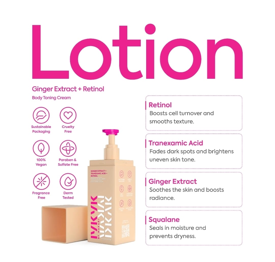GINGER EXTRACT + TRANEXAMIC ACID + RETINOL BODY TONING CREAM - IYKYK
