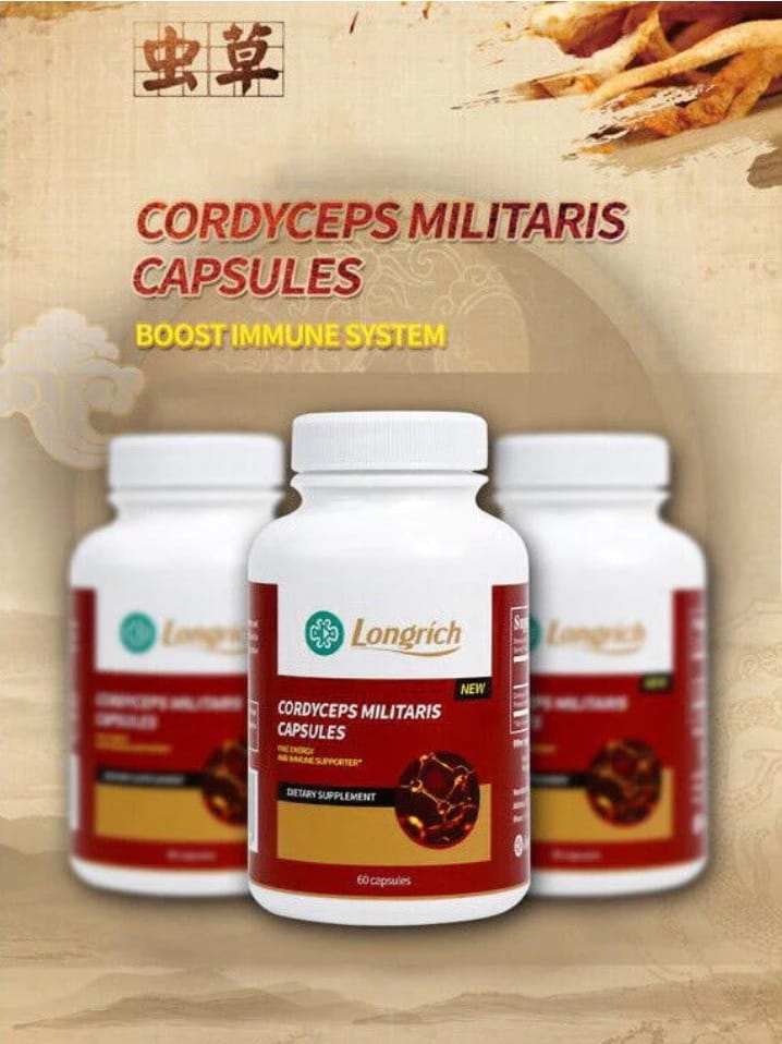 Longrich Cordyceps Militaris Capsule-Boosts Immune System(60 capsules) USA Brand