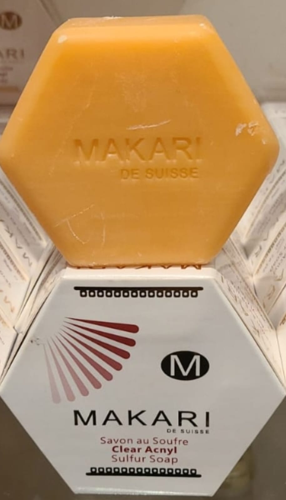 Makari De Suisse - Barre de savon au soufre classique - 7 oz - Visage et corps anti-acné - NOUVEAU