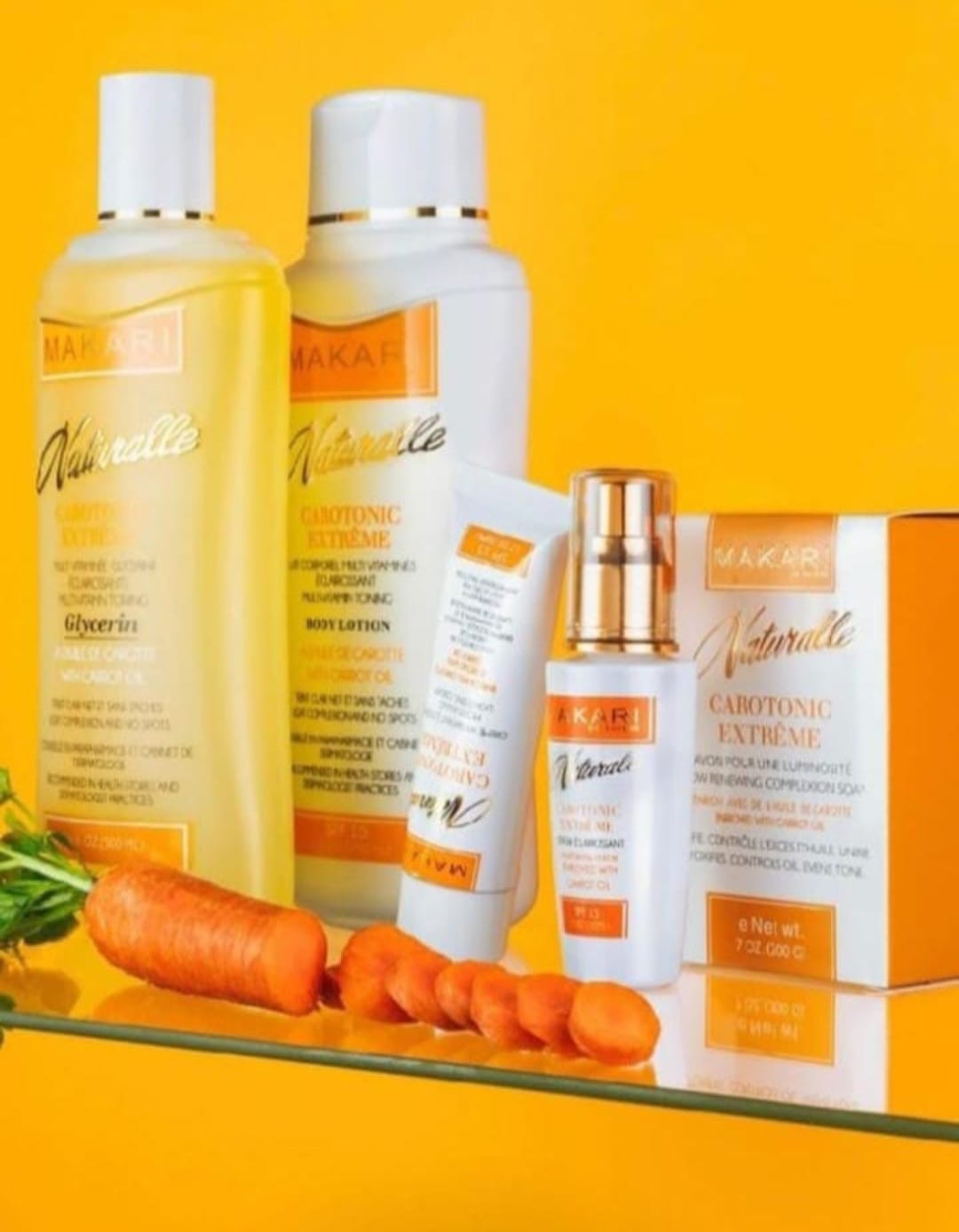 Coffret cadeau Makari Naturalle Carotonic Extreme de 5 pièces – Éclaircissant, tonifiant et hydratant