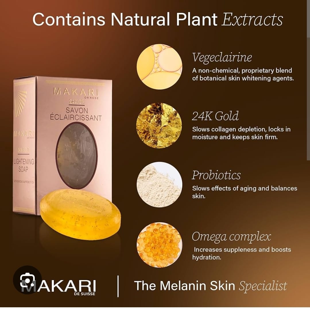 Savon éclaircissant Makari 24k Rose Gold - 5oz