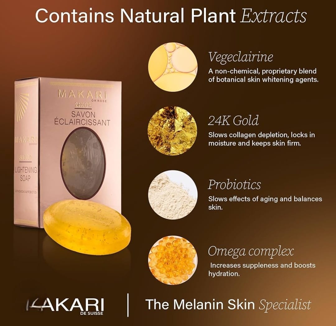 Savon éclaircissant Makari 24k Rose Gold - 5oz