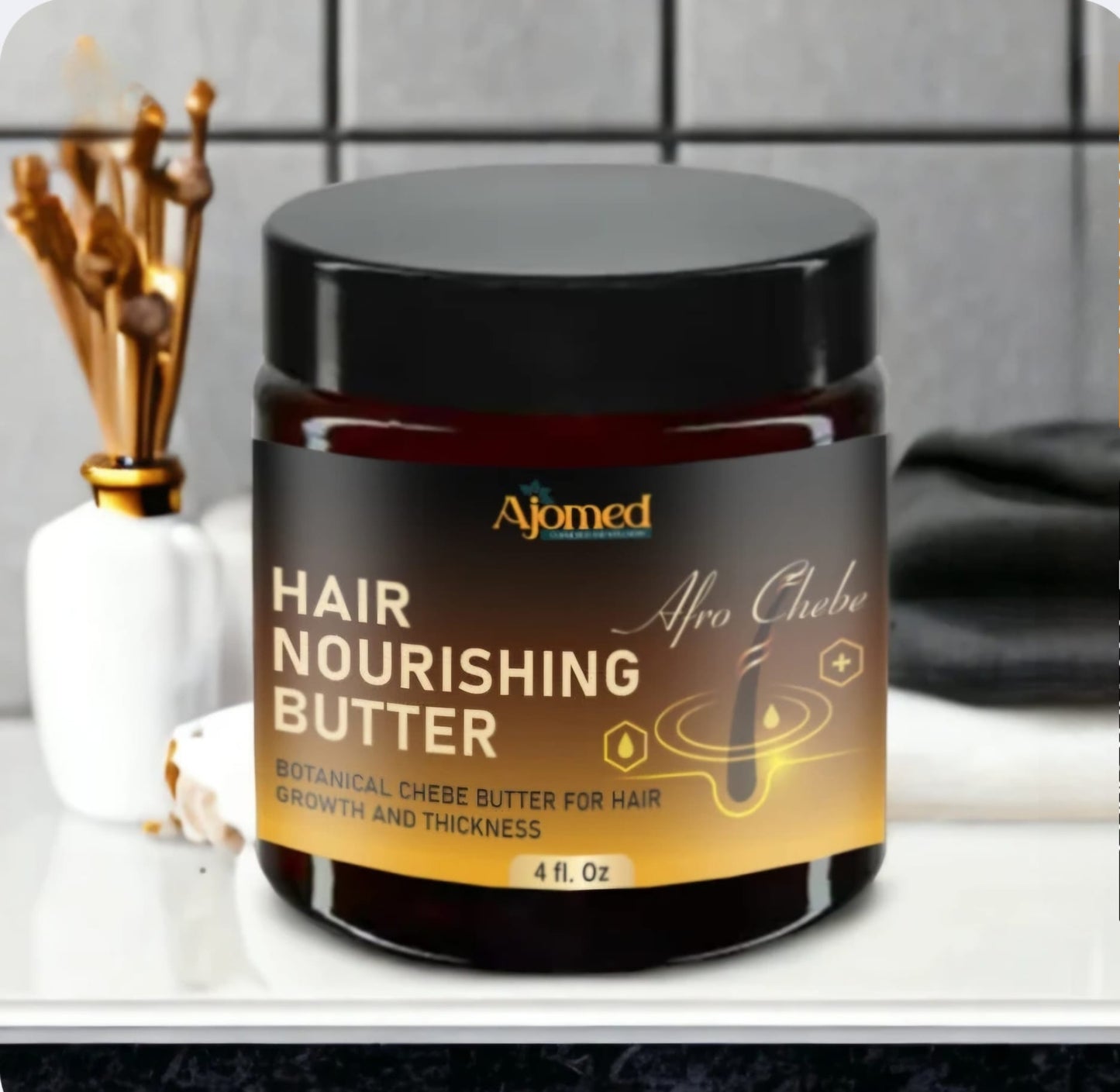 Chebe Hair Growth Butter - Hair Growth, Hair Breakage- Deep Conditioner - 4 Fl. Oz