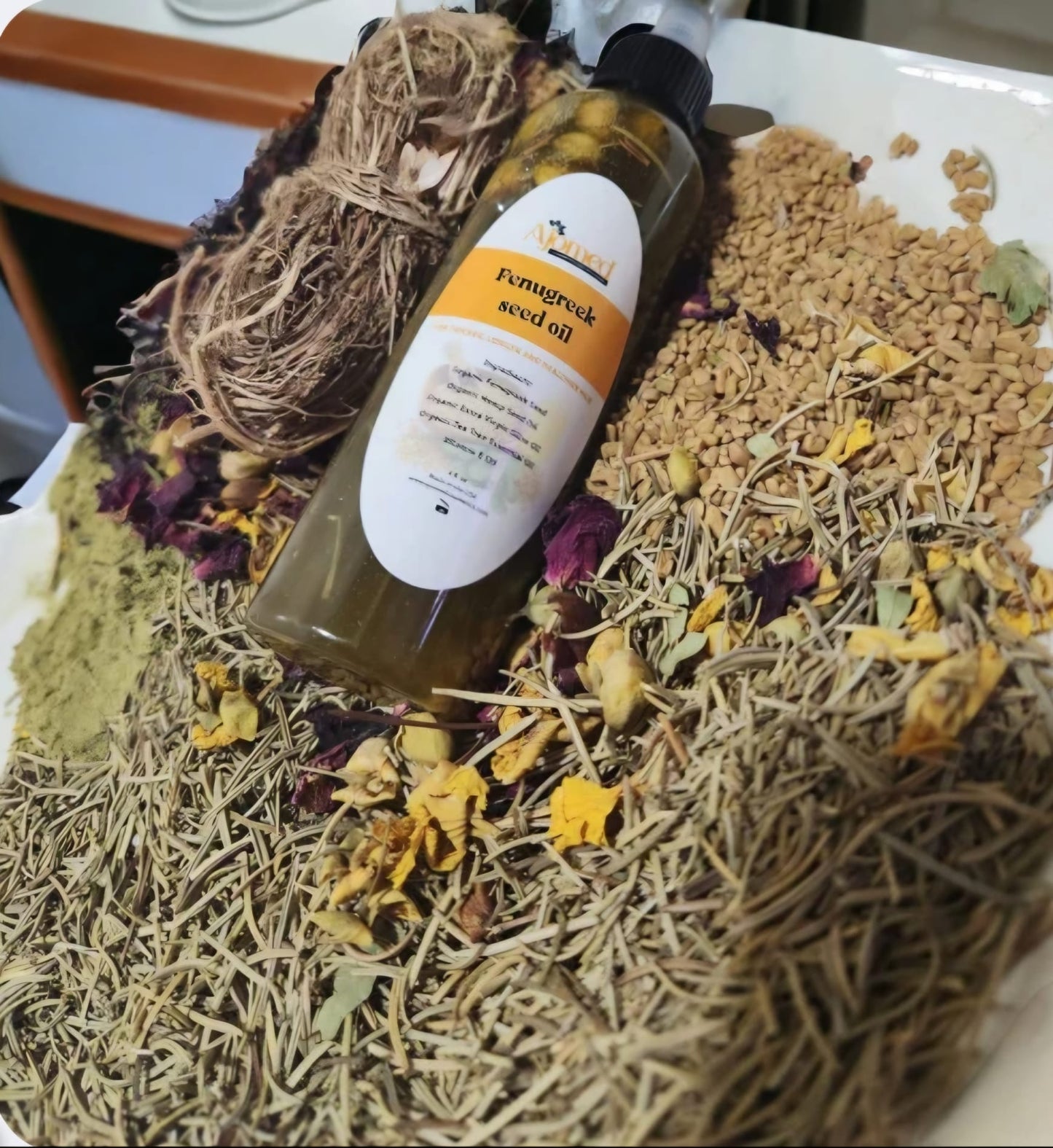 Fenugreek & Rosemary hair growth oil- herbal infused peppermint oil