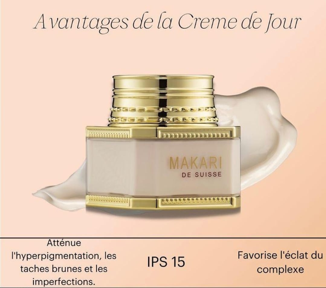 Crème visage éclat de jour Makari SPF 15, 50 ml, en boîte