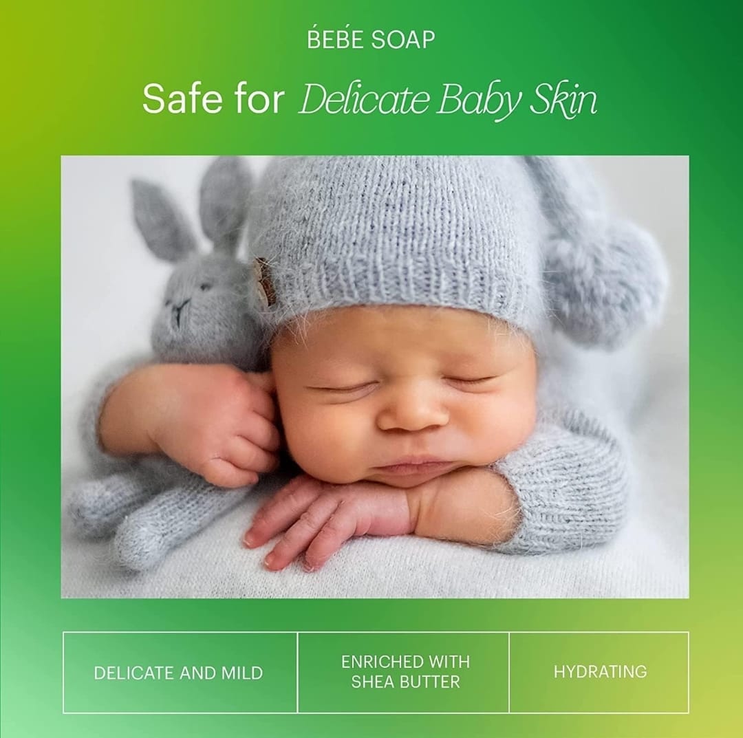 Coffret cadeau 3 pièces de savon hydratant doux pour bébé, lotion et gel moussant Makari