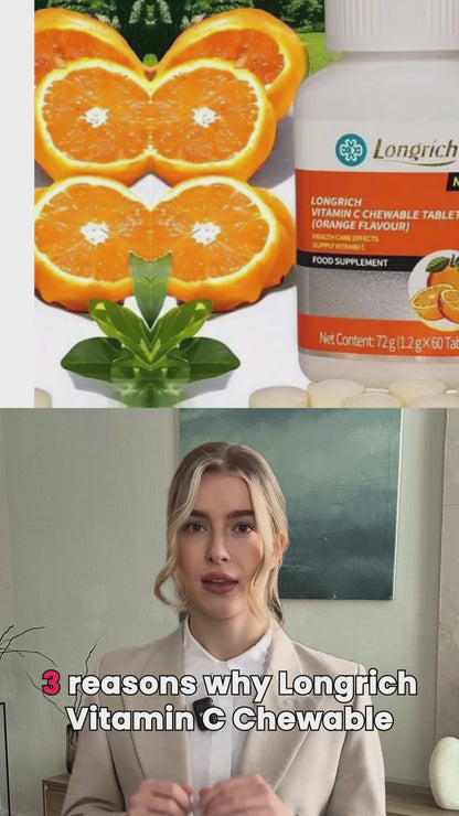 Tabletas masticables de vitamina C Longrich (SABOR A NARANJA) EFECTOS EN LA SALUD