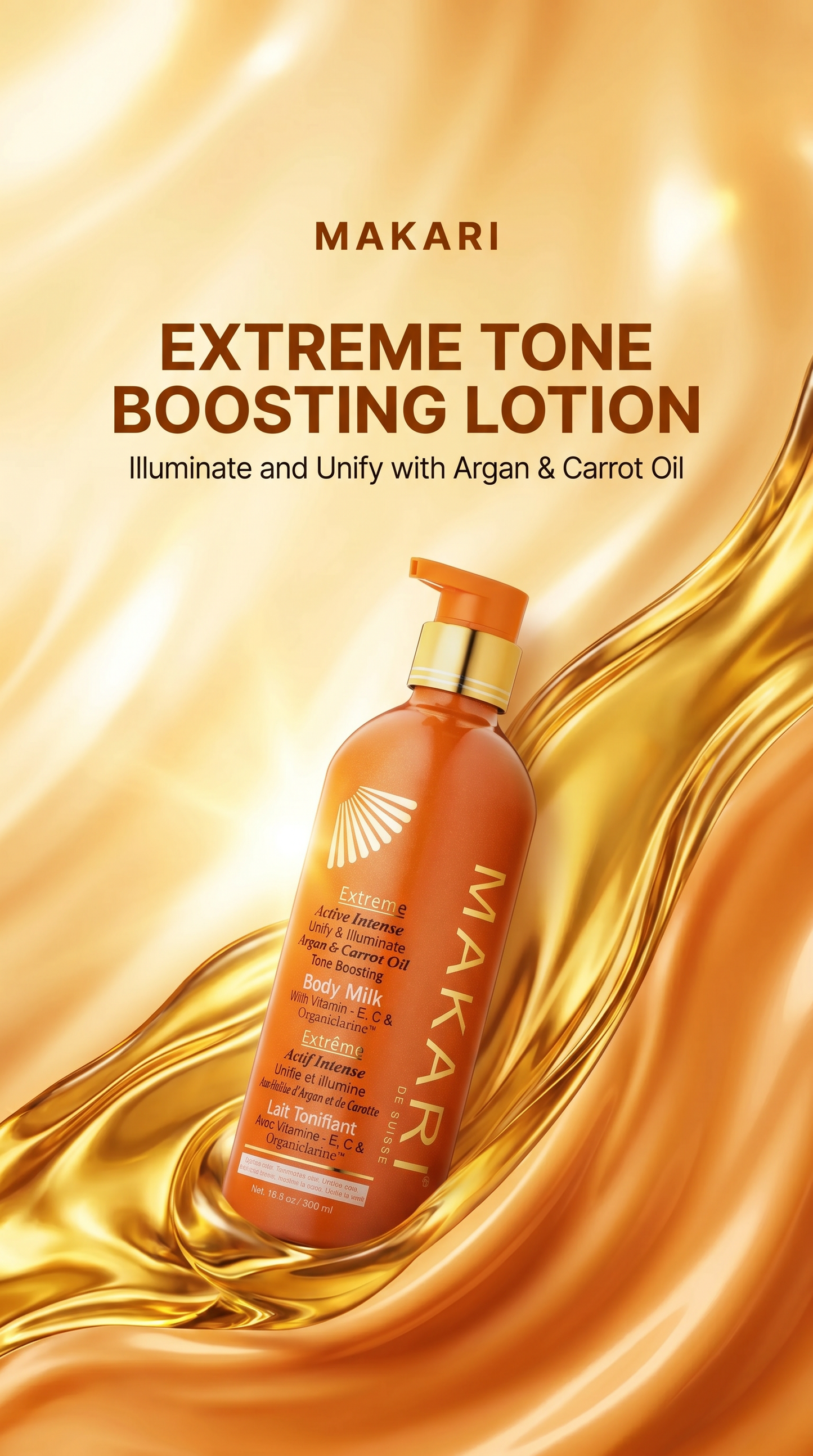 Makari Extreme Argan & Carrot Oil Tone Boosting Body Lotion