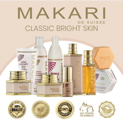 Lait éclaircissant Makari Classic Premium+Beauty Skin Brightening Milk 4,75 fl.oz - Éclaircissant et éclat 2 pièces